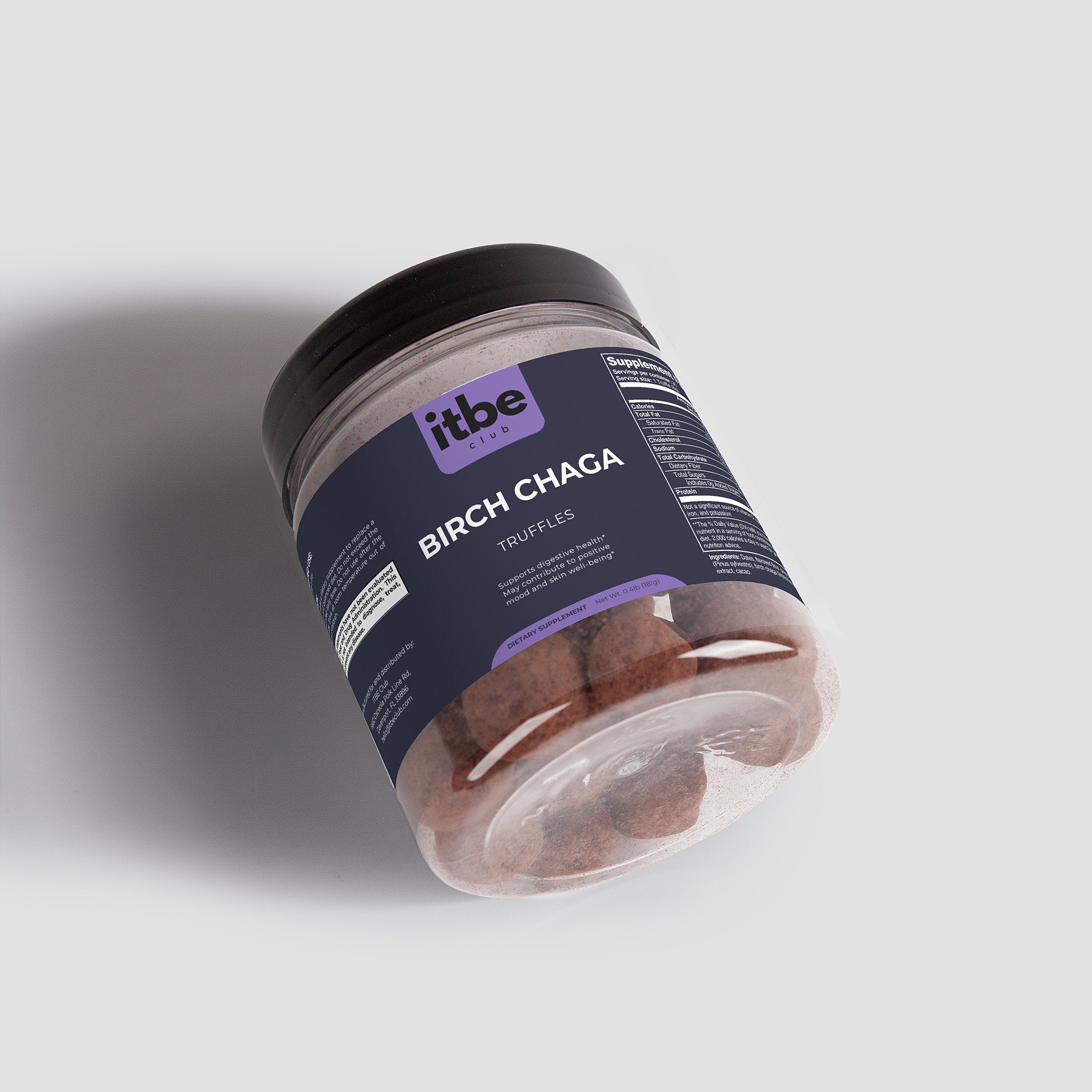 Birch Chaga Truffles — Chocolate | Antioxidant Bites with Fulvic & Humic Acids for Gut Balance (30 Truffles)