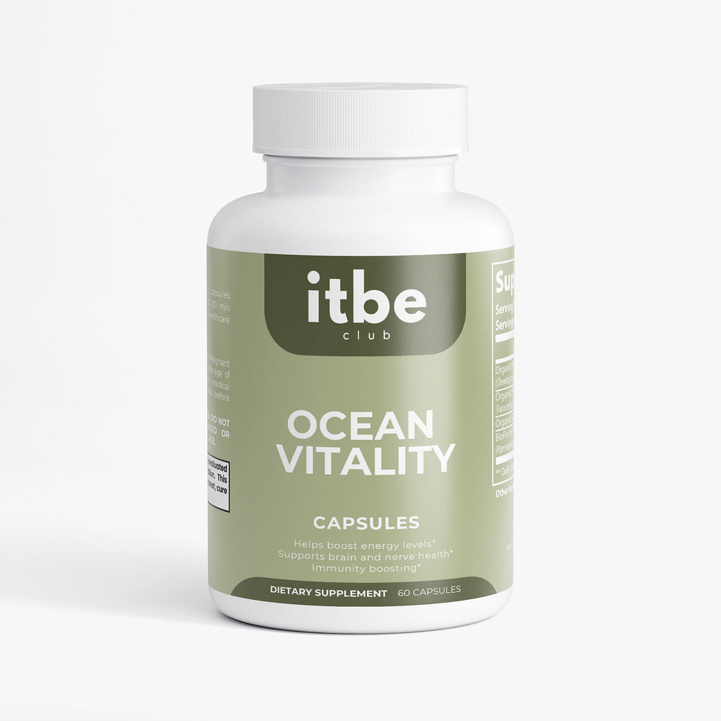 Ocean Vitality — Irish Sea Moss + Bladderwrack & Burdock with BioPerine® | Mineral-Rich Daily Support (60 Capsules)