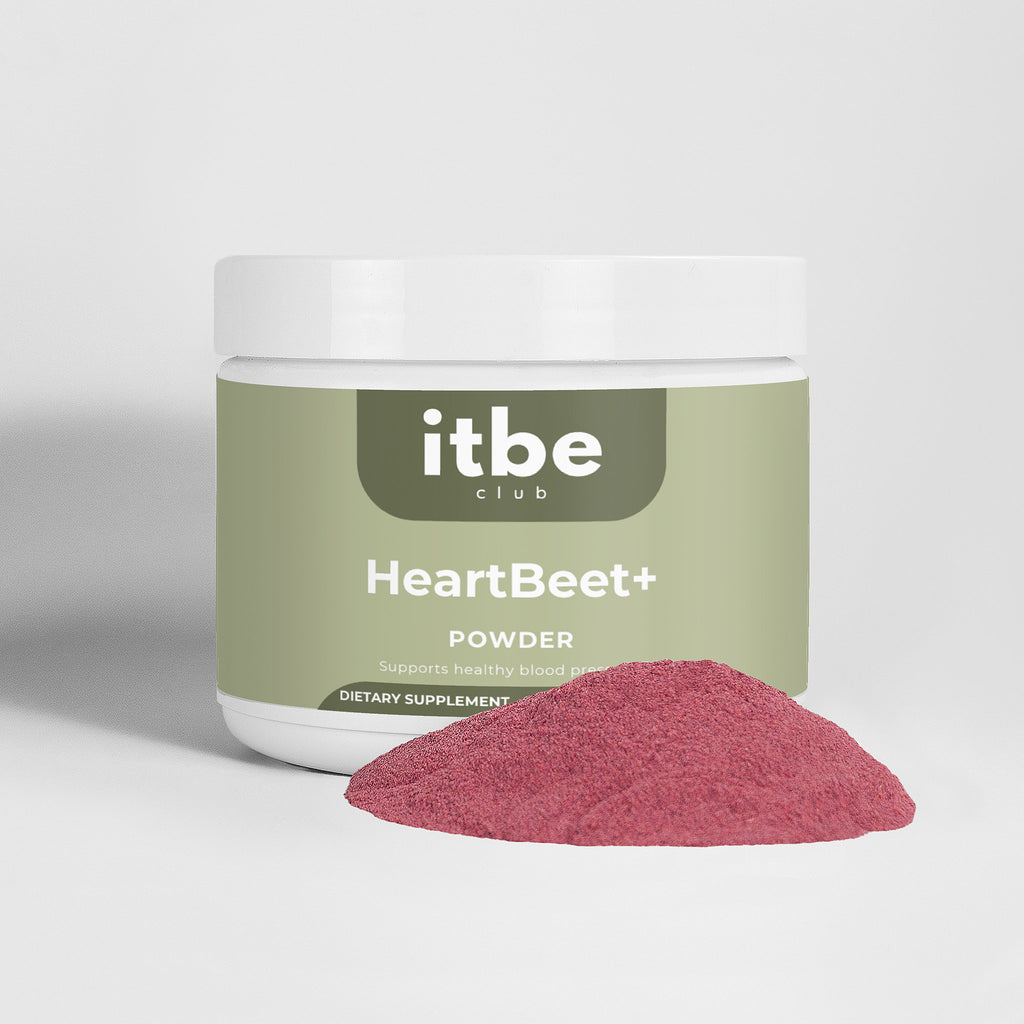 HeartBeet+ — Beetroot & Hibiscus Powder | Blood Flow & Cardio Support, Post-Workout Refresh (97.5 g)