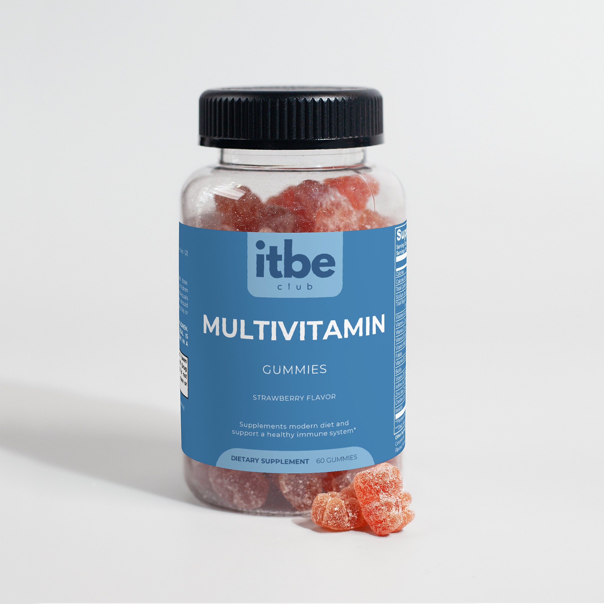 Multivitamin Bear Gummies — Strawberry | Daily Wellness, Immune & Energy Support (60 Gummies)