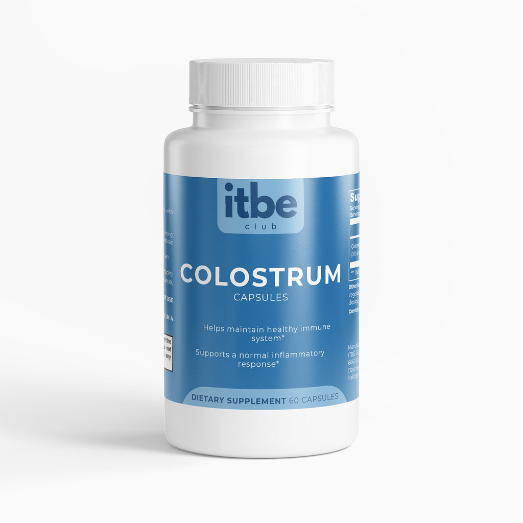Colostrum Immune & Gut Support Capsules — 500 mg, 30% IgG (Bovine)