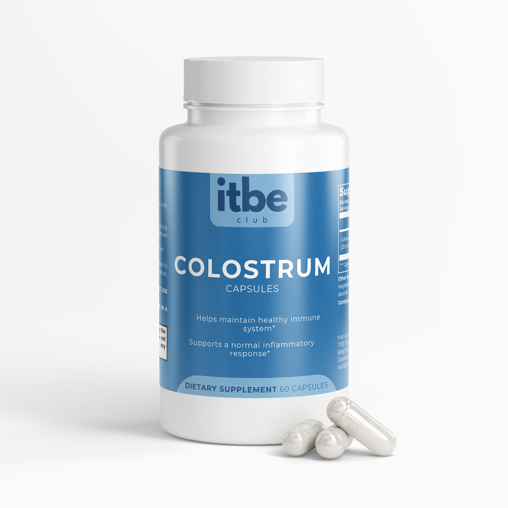 Colostrum Immune & Gut Support Capsules — 500 mg, 30% IgG (Bovine)