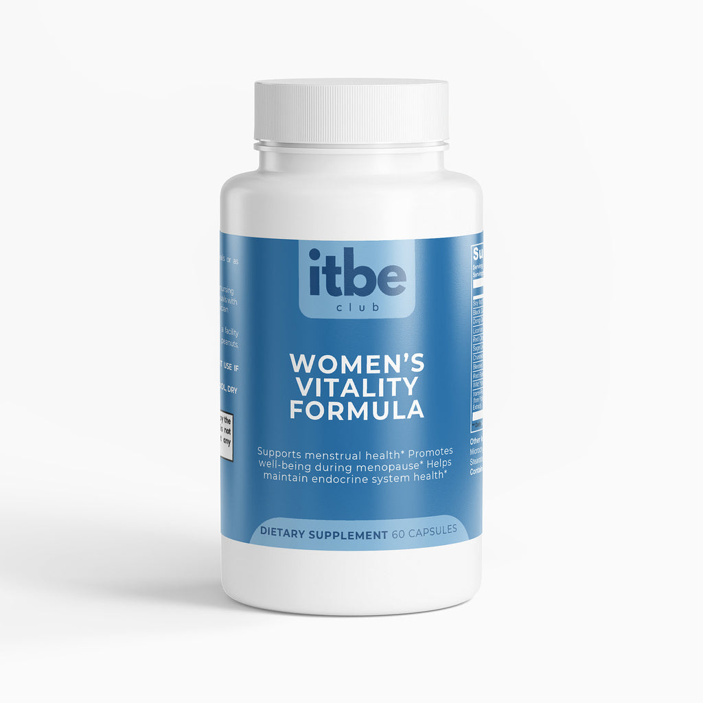 Women’s Vitality Formula — Hormonal Balance & Menopausal Support | Dong Quai, Black Cohosh, Red Clover & Soy Isoflavones (60 Capsules)