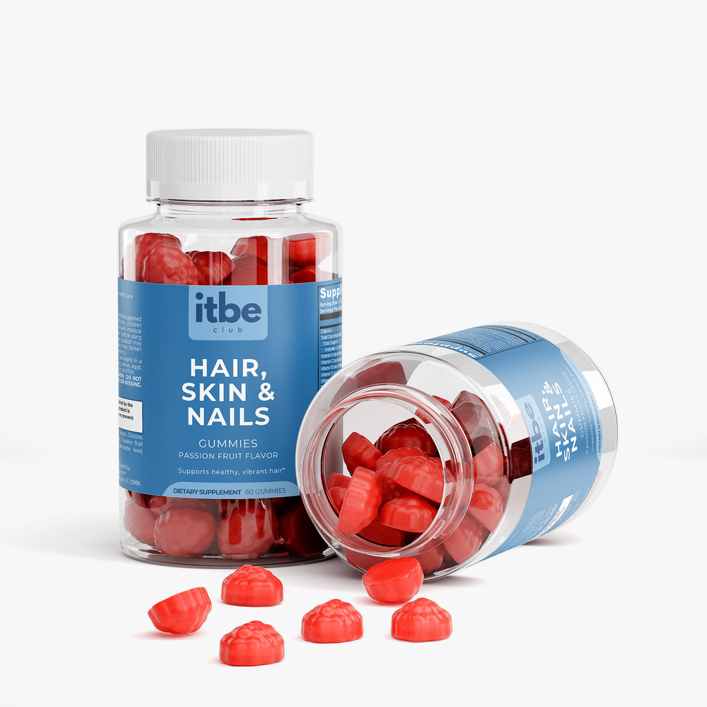Hair, Skin & Nails Gummies — Biotin + Collagen with Vitamins A, C, D, E & Zinc | Beauty-from-Within Support (60 Gummies)