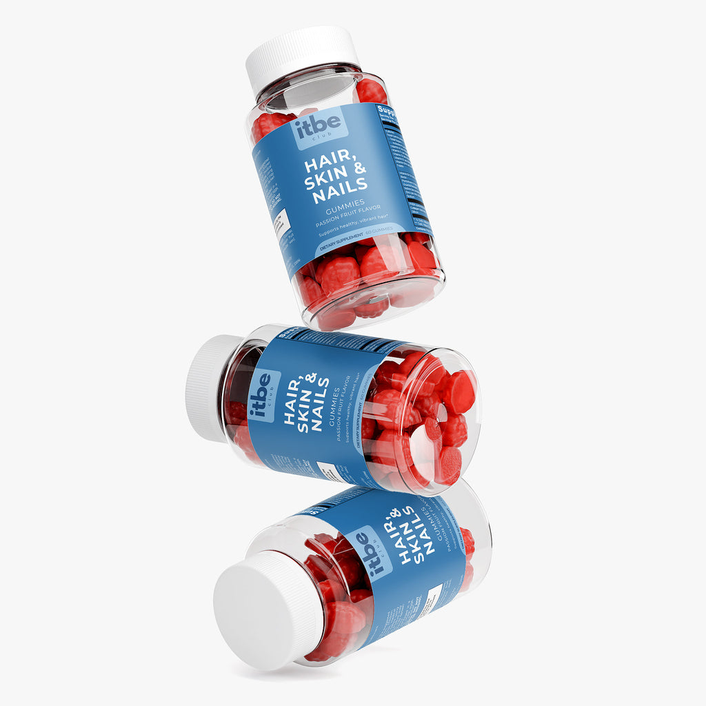 Hair, Skin & Nails Gummies — Biotin + Collagen with Vitamins A, C, D, E & Zinc | Beauty-from-Within Support (60 Gummies)