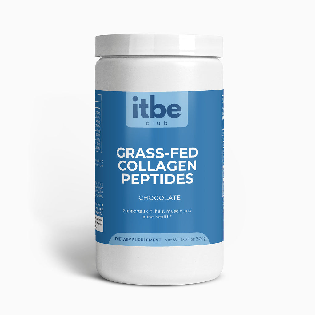Grass-Fed Collagen Peptides Powder — Chocolate | Types I & III Hydrolyzed Peptides for Skin, Hair & Joint Support (378 g)
