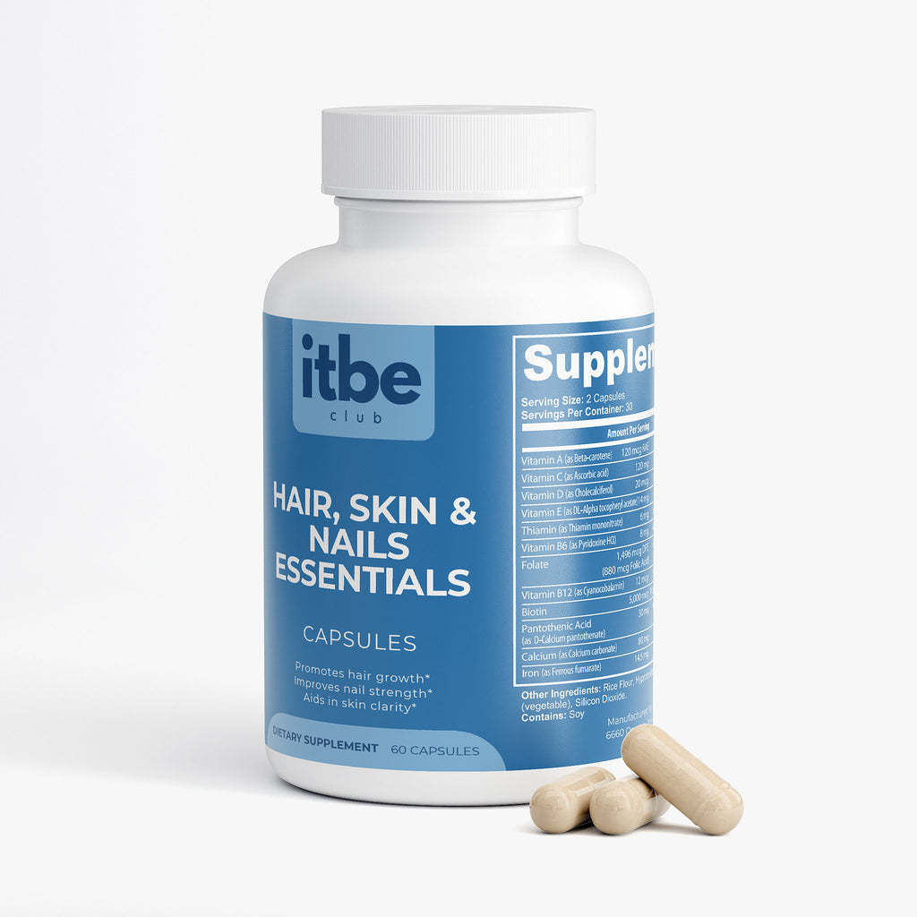 Hair, Skin & Nails Essentials — Multivitamin with Biotin, Folate & Vitamin B6 (60 caps)