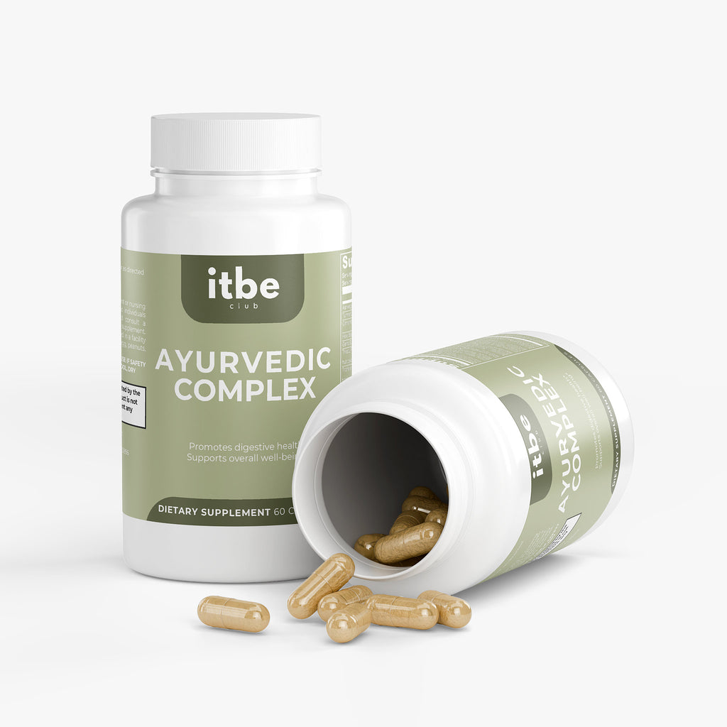 Ayurvedic Complex — Ashwagandha, Turmeric & Holy Basil | Adaptogenic + Digestive Herb Blend (60 Capsules)