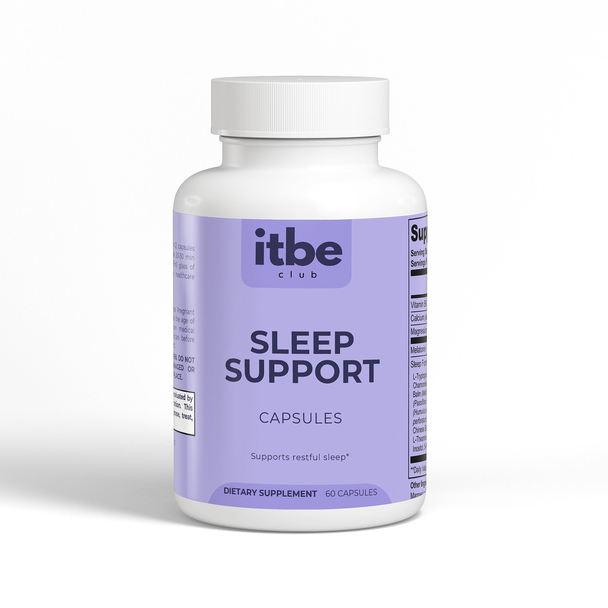 Sleep Support — Melatonin, Magnesium & Calming Botanicals | Nightly Relaxation & Restful Sleep (60 Capsules)