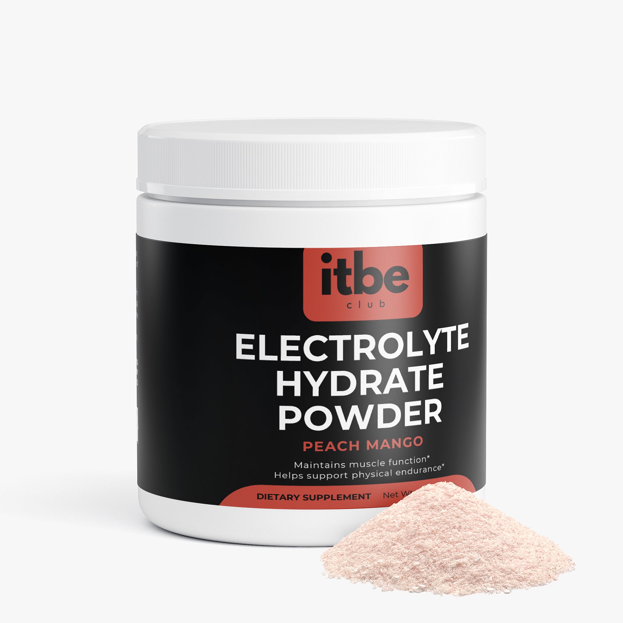 Electrolyte Hydrate Powder — Peach Mango | Sugar-Free, Caffeine-Free Hydration with Electrolytes & B-Vitamins (162 g)