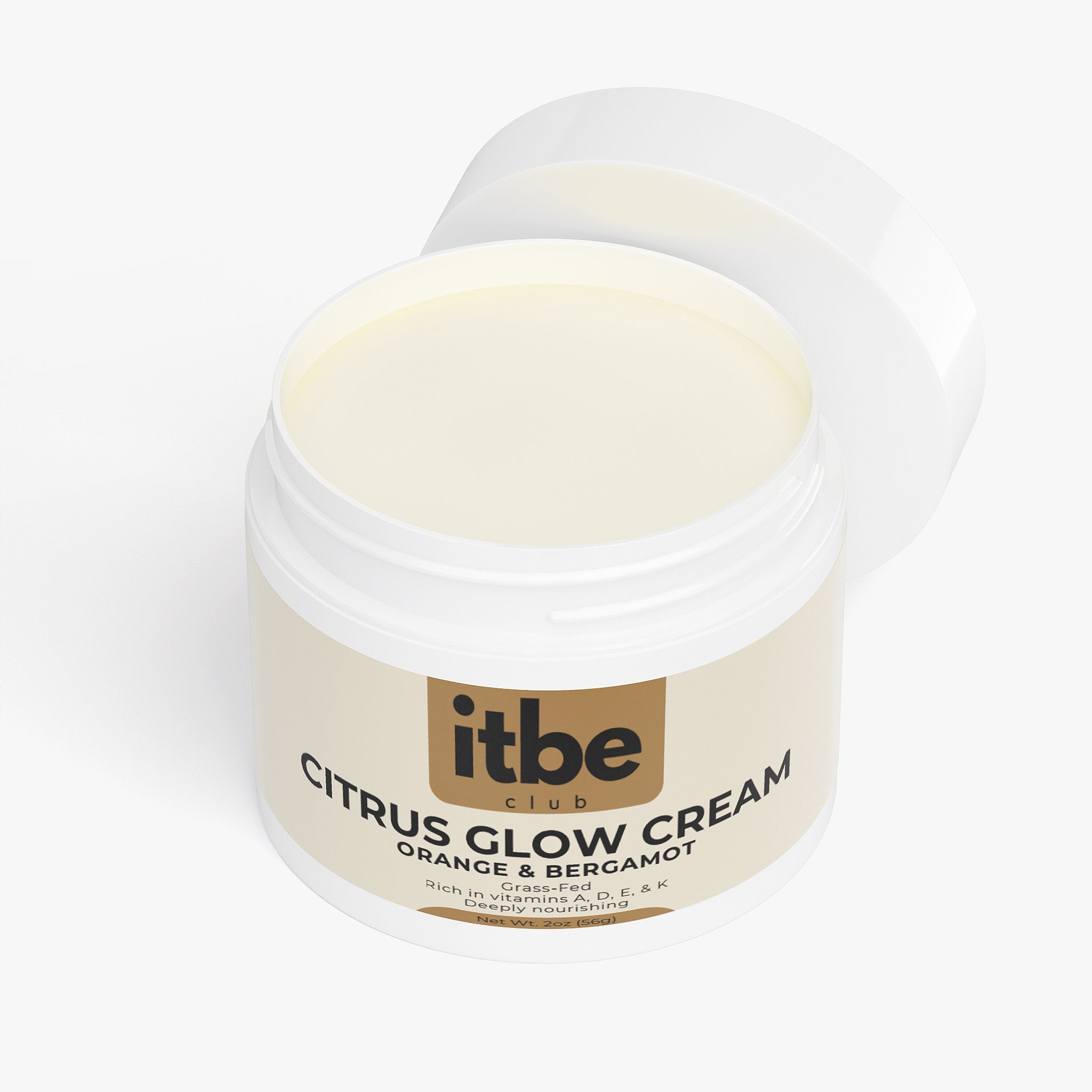 Citrus Glow Cream — Grass-Fed Tallow with Sweet Orange & Bergamot | Deep Moisture, Vitamin-Rich, Sensitive-Skin Friendly (2 oz)