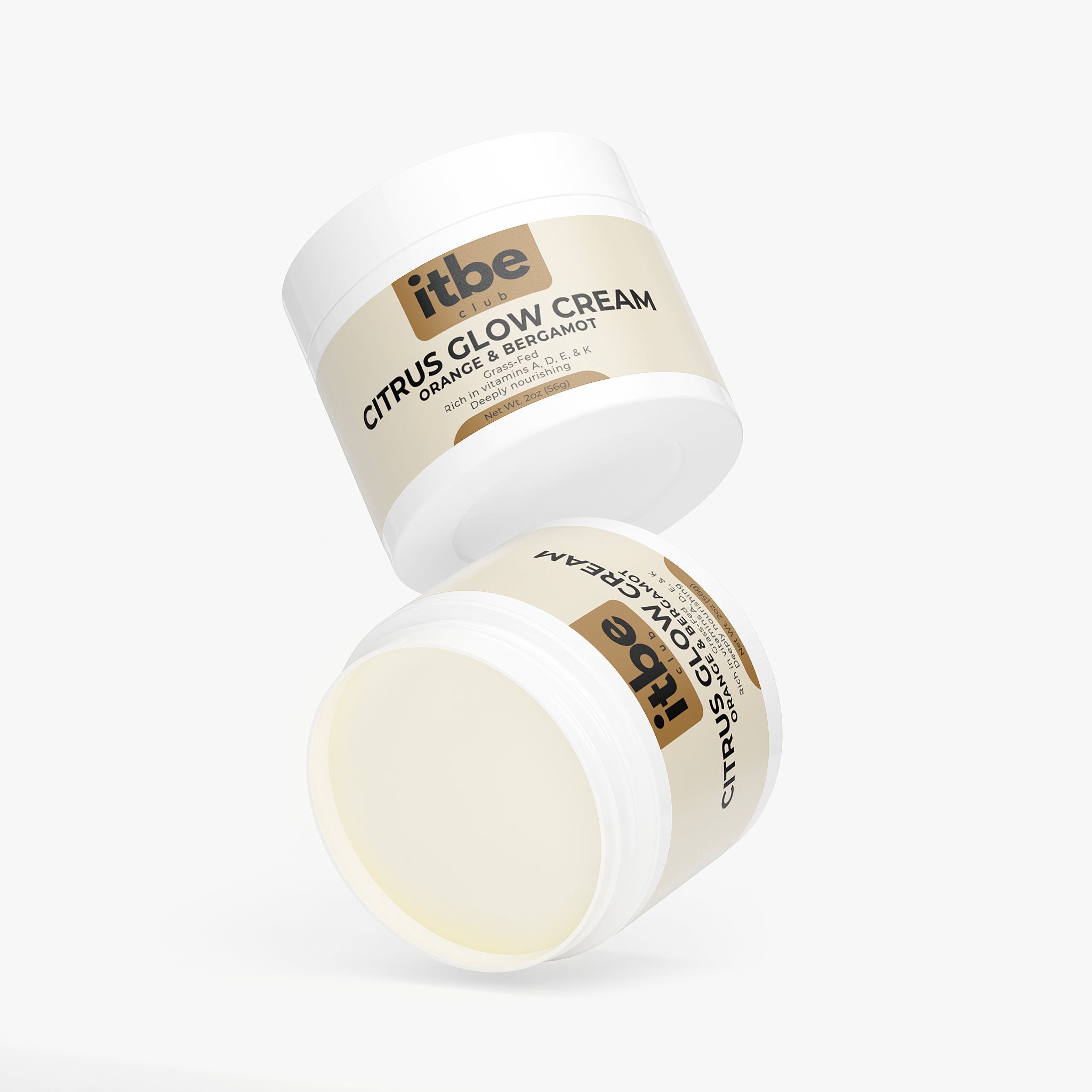 Citrus Glow Cream — Grass-Fed Tallow with Sweet Orange & Bergamot | Deep Moisture, Vitamin-Rich, Sensitive-Skin Friendly (2 oz)