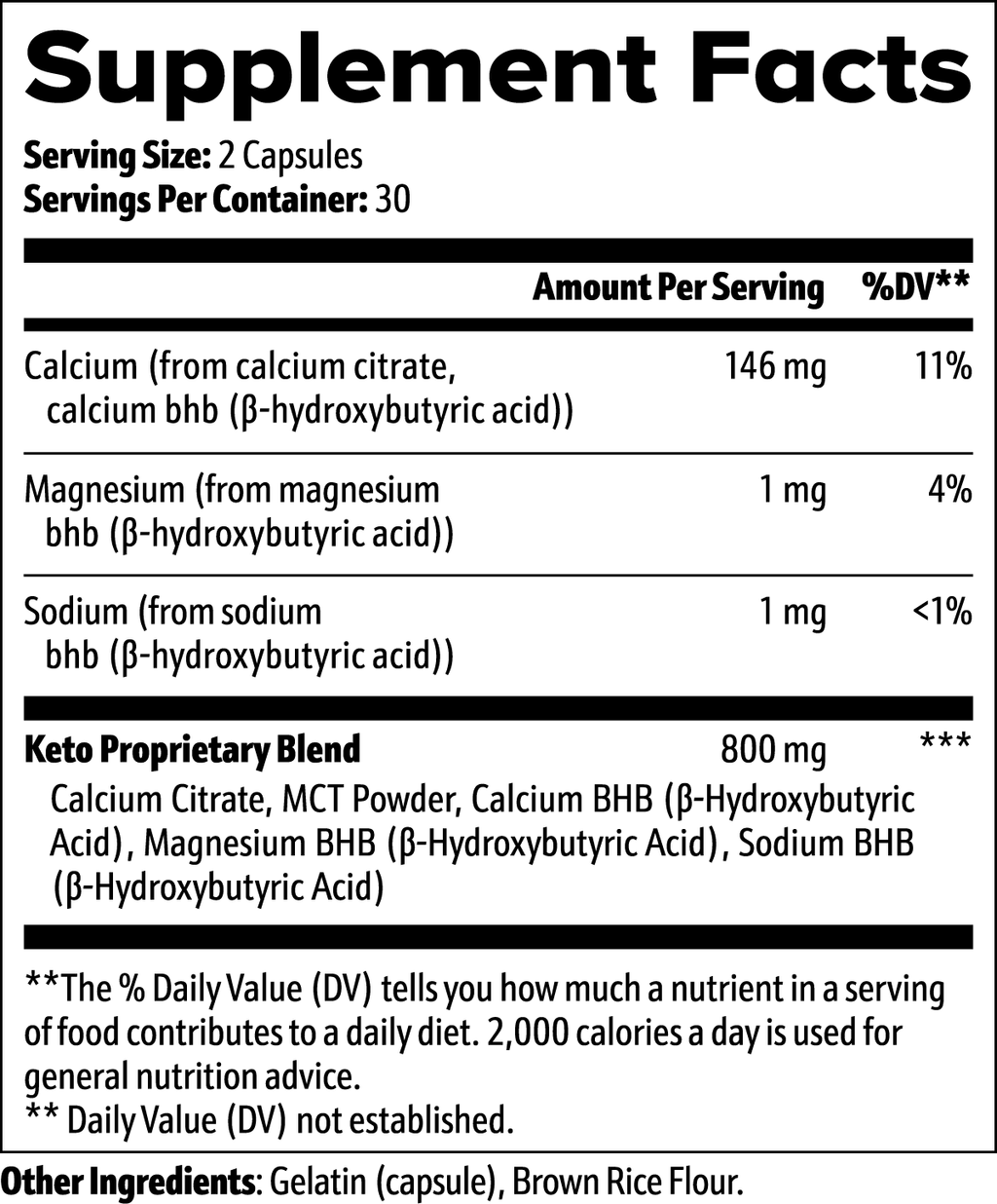 Keto Charge — BHB Salts + MCTs & Calcium Citrate | Ketogenic Transition, Clean Energy & Metabolic Support (60 Capsules)