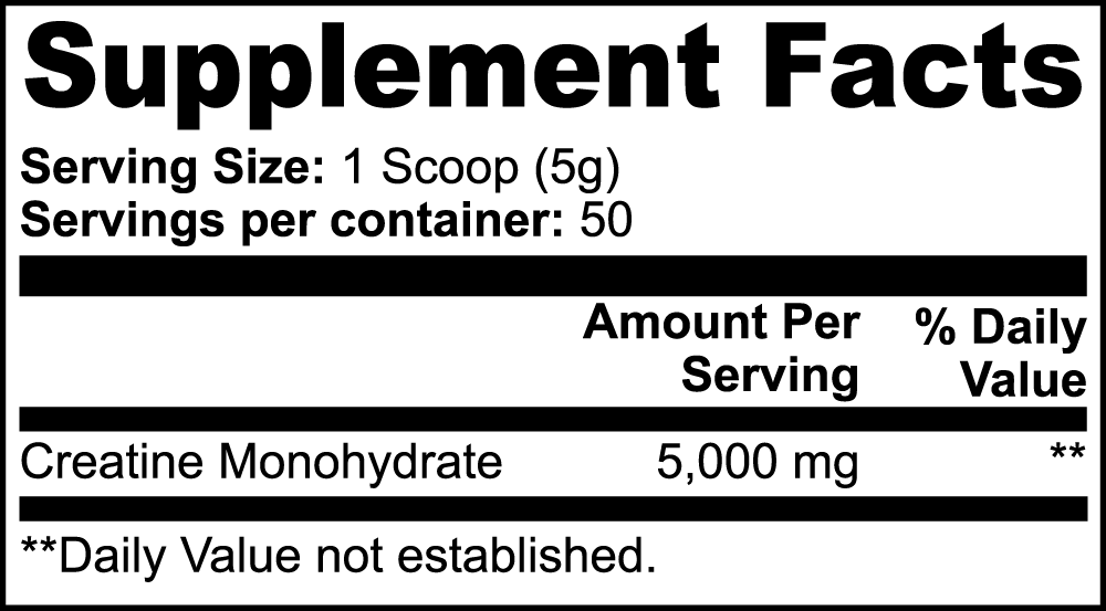 Creatine Monohydrate — Unflavored, Research-Backed Performance Support (250 g)