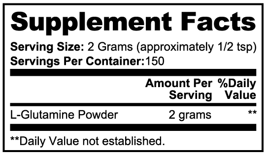 L-Glutamine Repair Powder — Unflavored | Muscle Recovery & Gut Support (300 g)