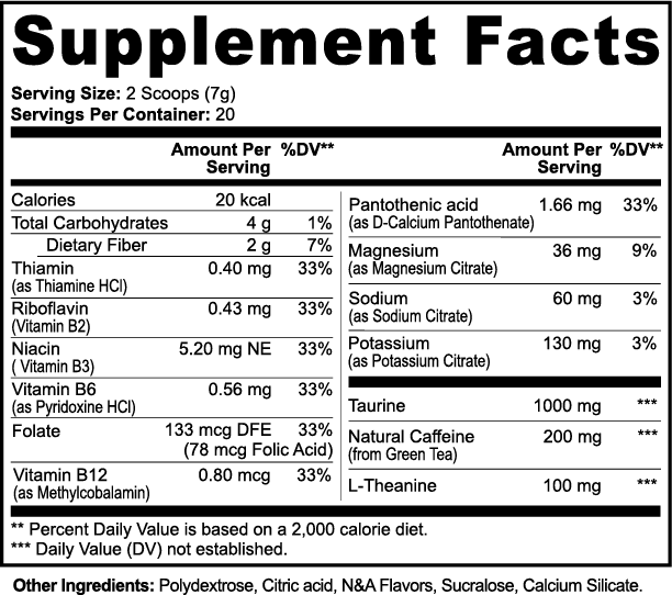 Essential Energy Pre-Workout — Lychee Splash | Sugar-Free Clean Energy with Caffeine, L-Theanine, Electrolytes & B-Vitamins (140 g)