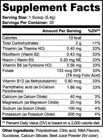 Electrolyte Hydrate Powder — Lychee | Sugar-Free, Caffeine-Free Hydration with Electrolytes & B-Vitamins (162 g)